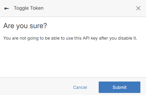 Toggle API Token