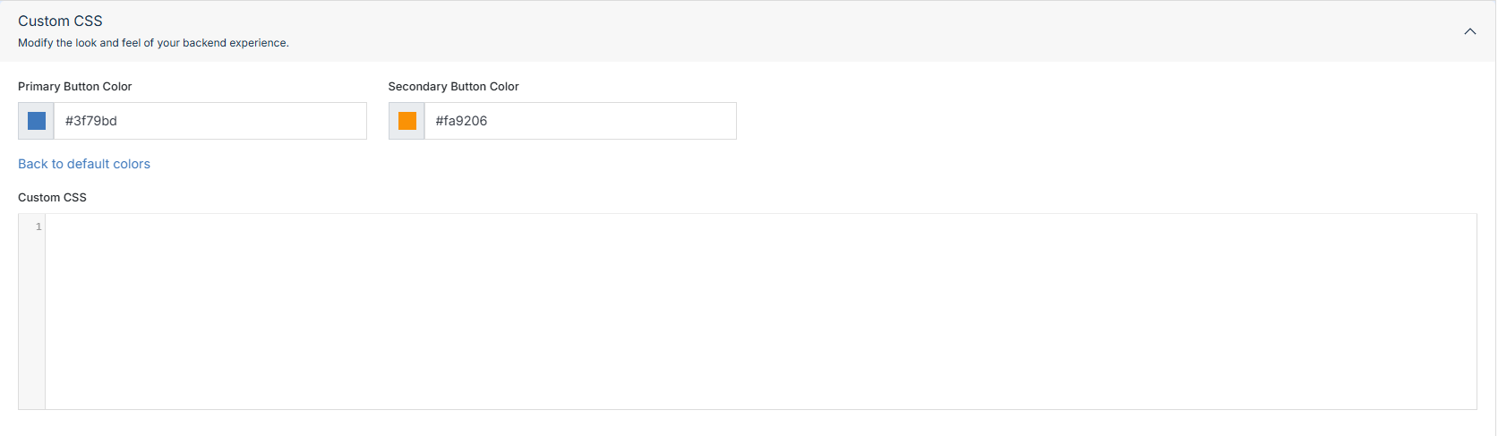 Custom CSS panel