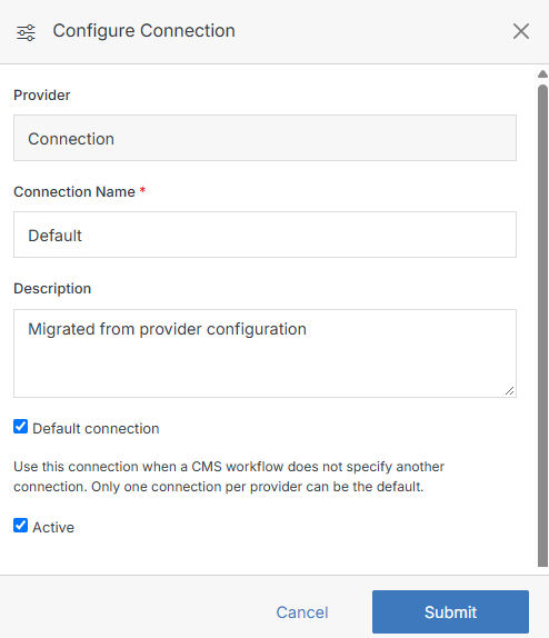 Update Connection