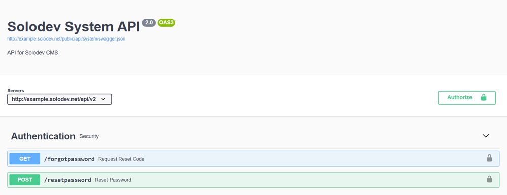 System API Swagger