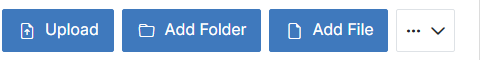 A folder's toolbar: Upload, Add Folder, Add File, and the ... actions menu