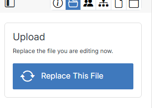 Upload panel to replace a file