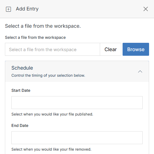 Add Entry form