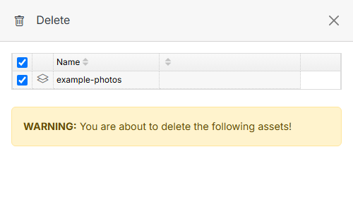 Delete confirmation