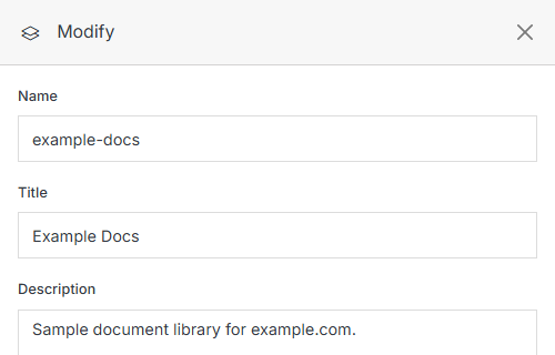 Modify form