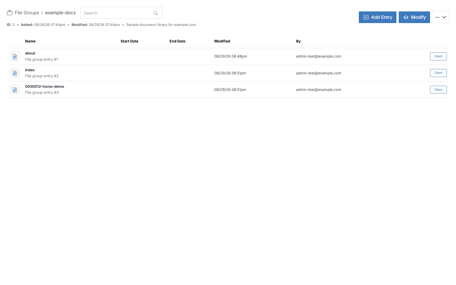 File Group Overview