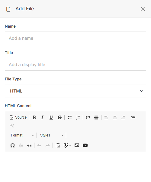 Add File form