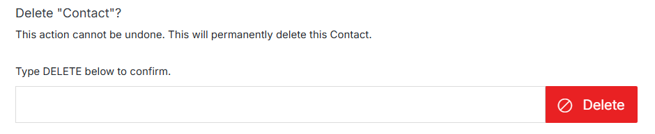 Delete form section
