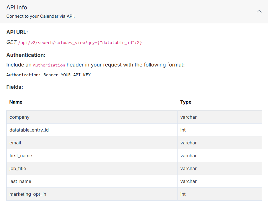 Form API section