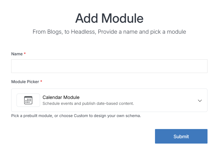 Add Calendar