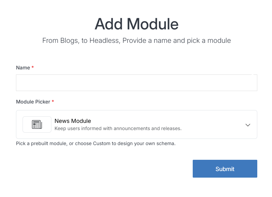 Add News Form