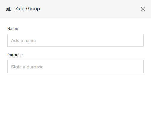 Add Group form