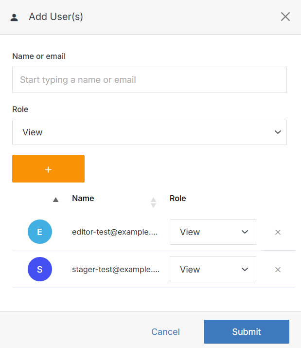 Add User modal