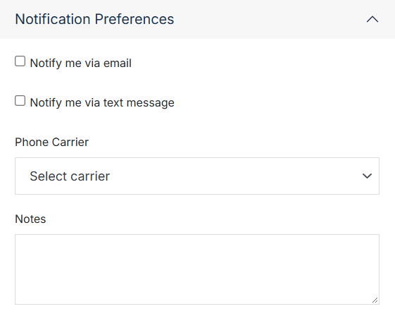 Notification Preferences