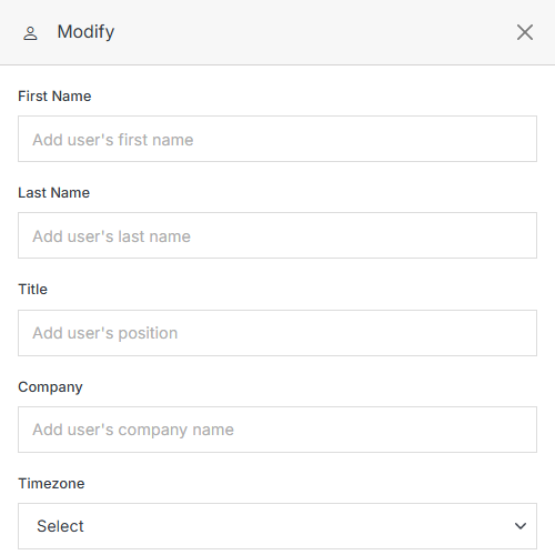 Modify User form