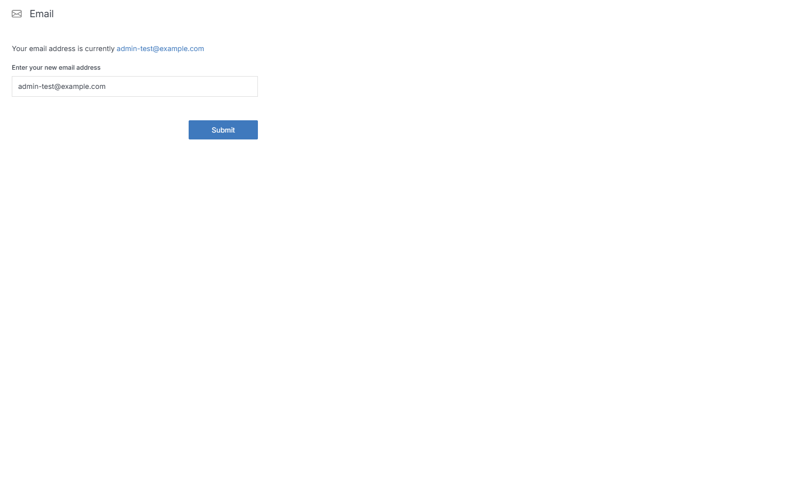 Manage Email form