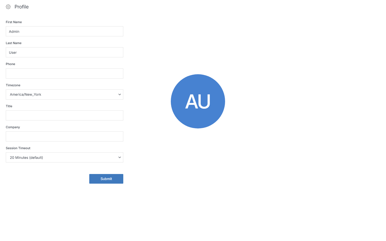 Profile form