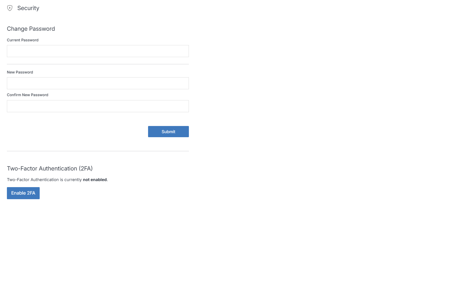Security page