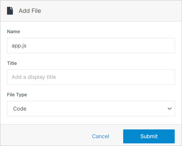 Add js file