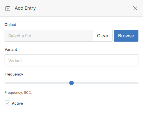 Add Entry form