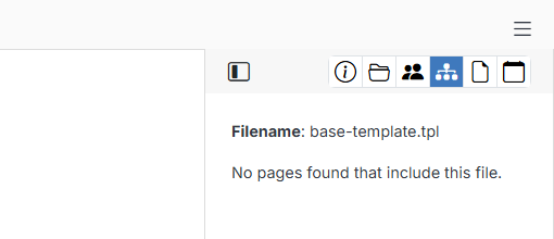Includes panel for a file