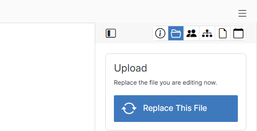 Upload panel to replace a file