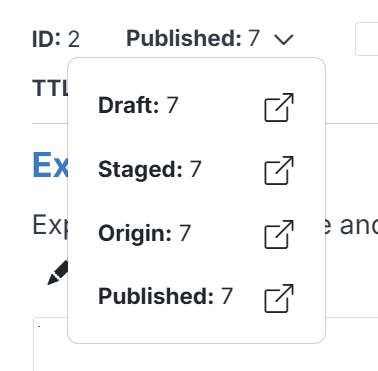 Page Status Dropdown Menu