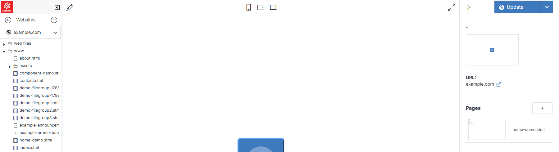 Website Overview dashboard
