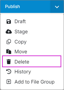 Delete Menu