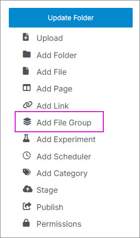 Add to File Group Menu