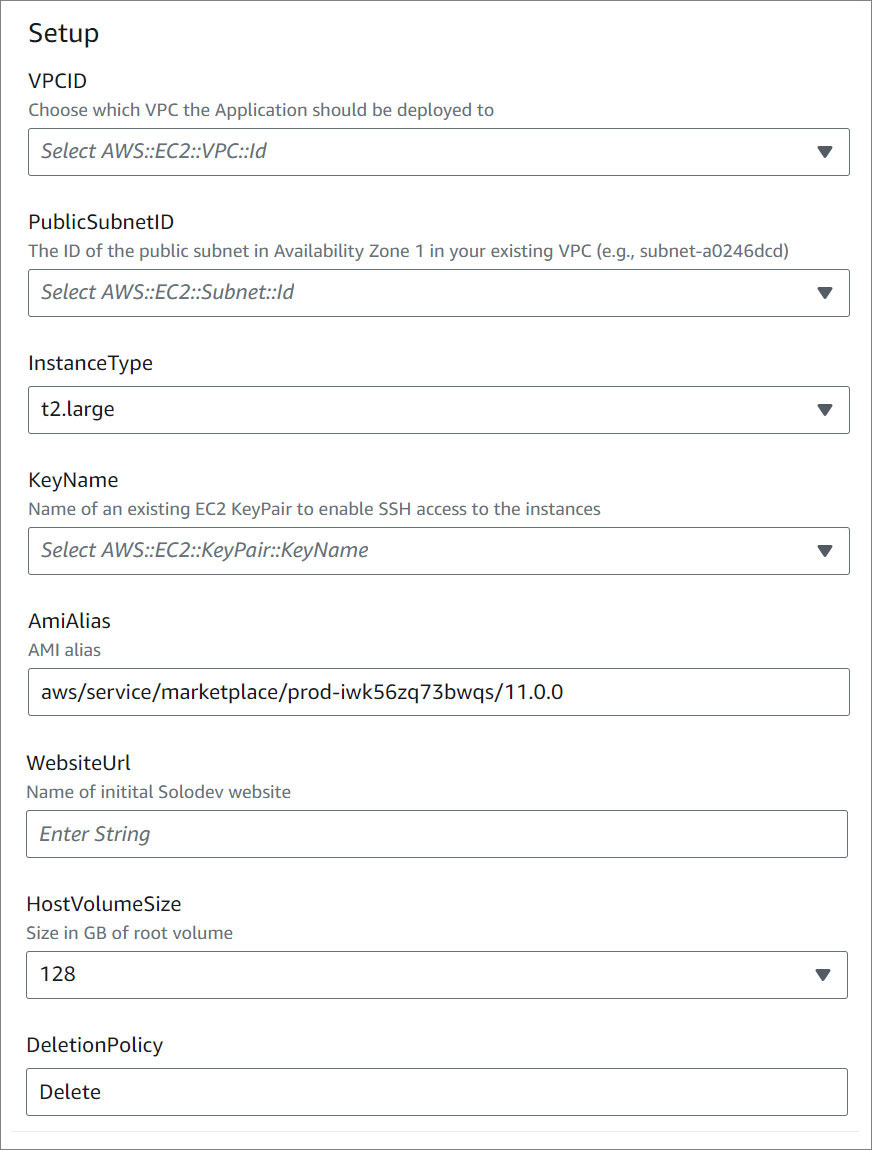 CMS Micro params setup