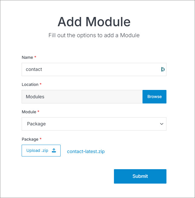Add contact form