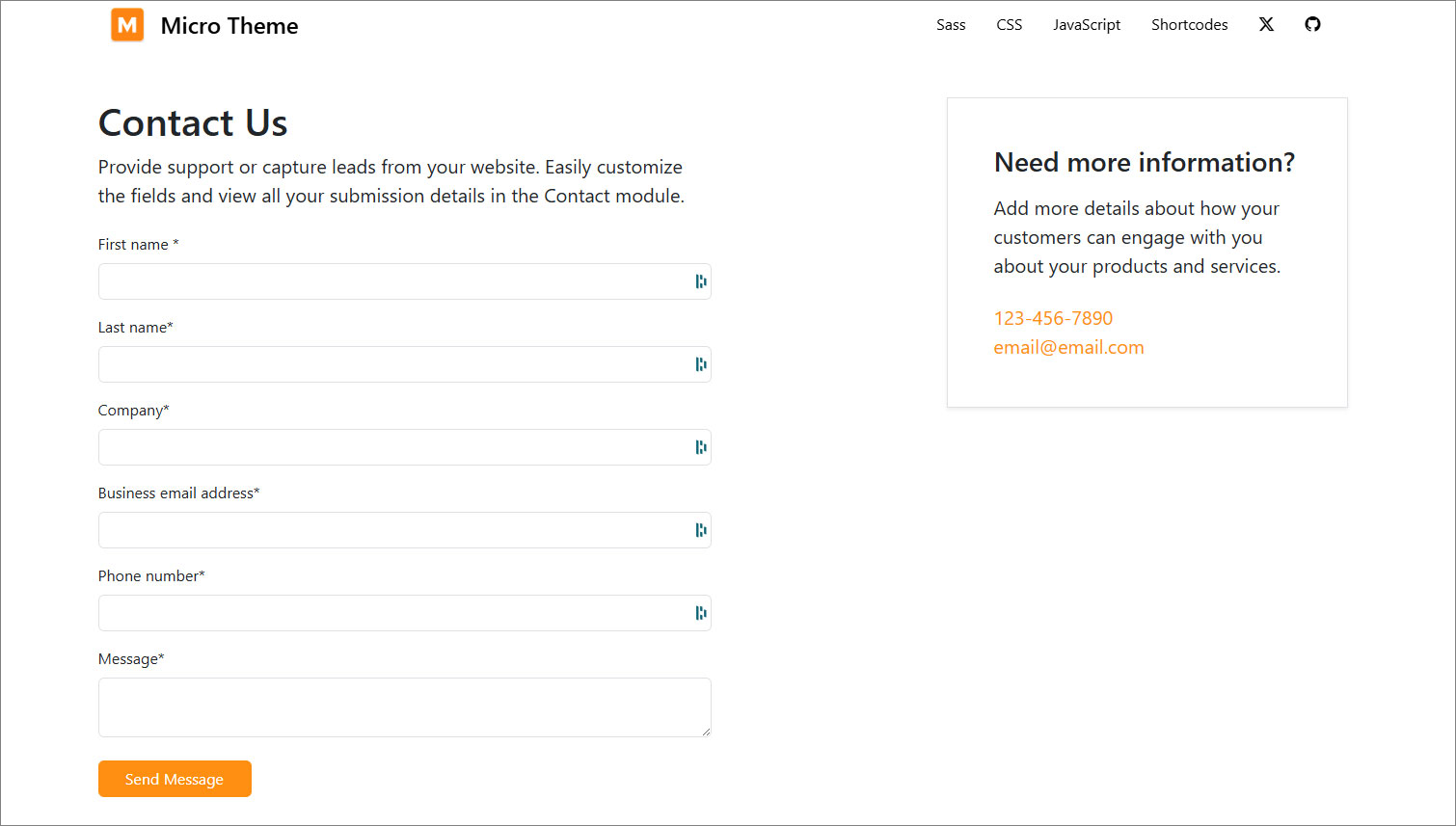 Contact Page