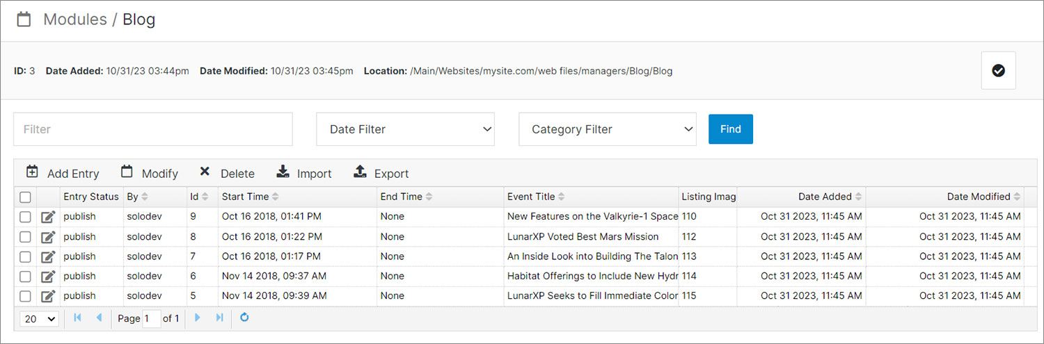 Module Overview