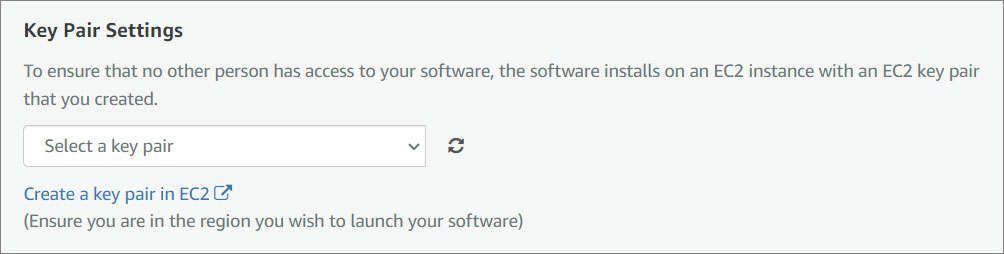 CMS Pro Key Pair Settings