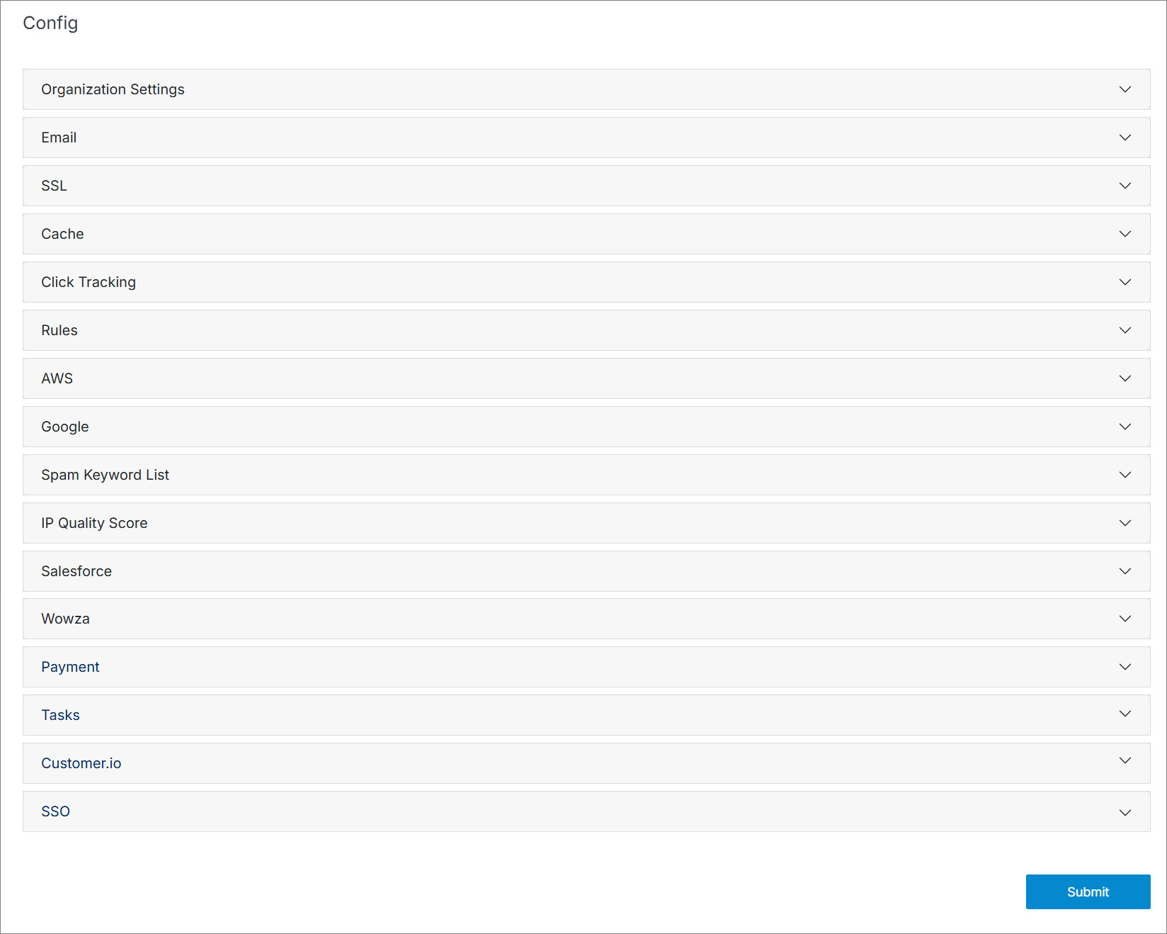 Config view