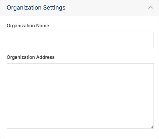 Organization Settings