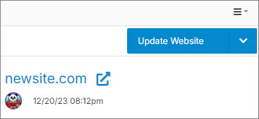 Update Website Button