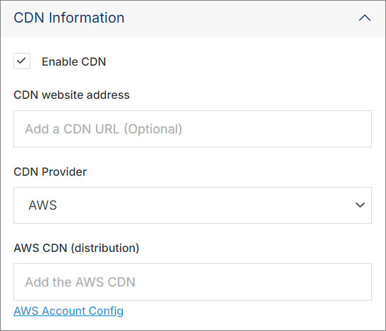 CDN Information form