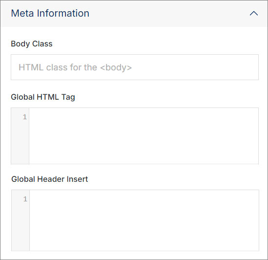 Meta Information form